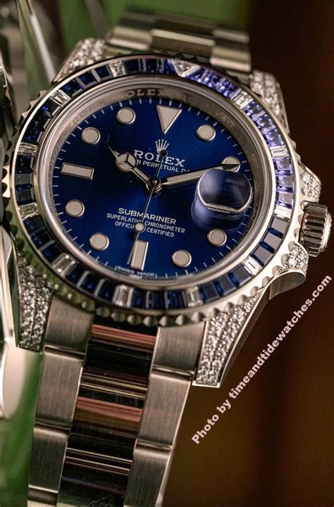 rolex with sapphire glass|rolex submariner diamond sapphire bezel.